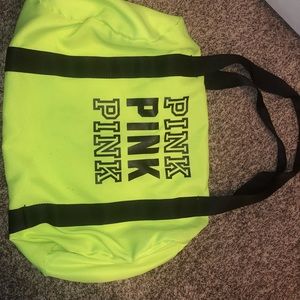 Pink gym duffle